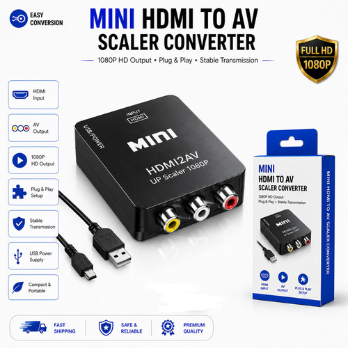 Mini hdmi converter rgb - av,
