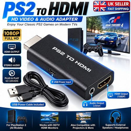 Ps2 hdmi converter - ps2, to