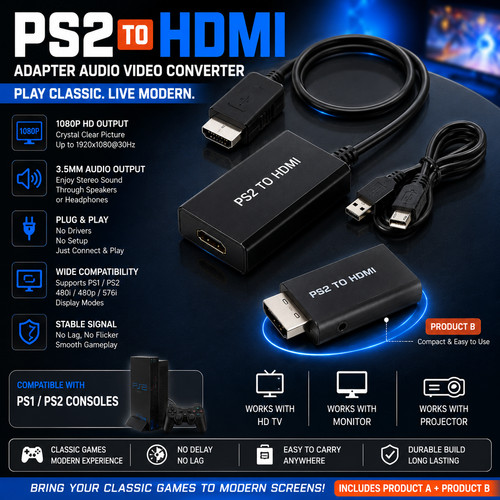 Ps2 hdmi converter - converter, to